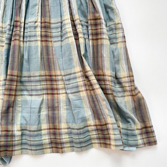 Traces Of Me Tunic Mahi Cotton Silk Plaid Dress Blue Slow Fashion Size Medium - Picture 4 of 11